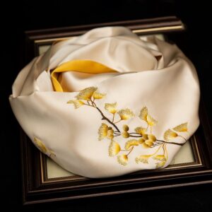 Ginkgo pattern 2# (hand-embroidery)