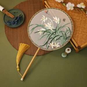 Brown bamboo silk embroidery series 5#