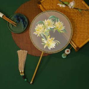 Brown bamboo silk embroidery series 4#