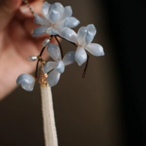 Magnolia pearl tassels hairpin 4#