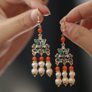 Classical court style Enamel Earrings