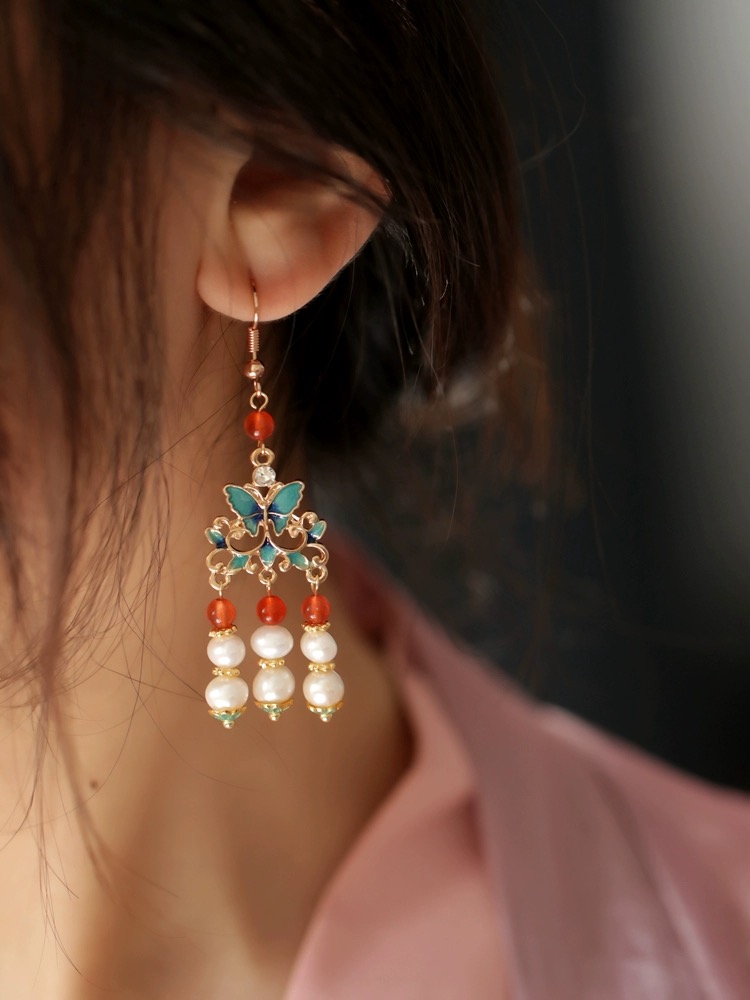 Classical court style Enamel Earrings - Image 2