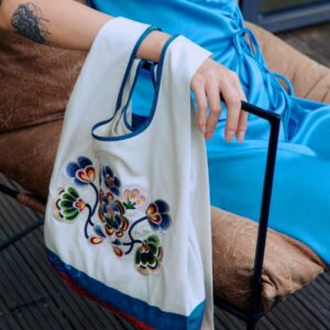 Dunhuang Baiana Embroidered Floral Handbag