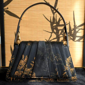 Golden Bamboo Gambiered Guangdong Gauze Handbag