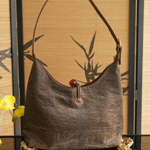 Guangdong Gauze Shoulder Bag with Oracle Bone Script