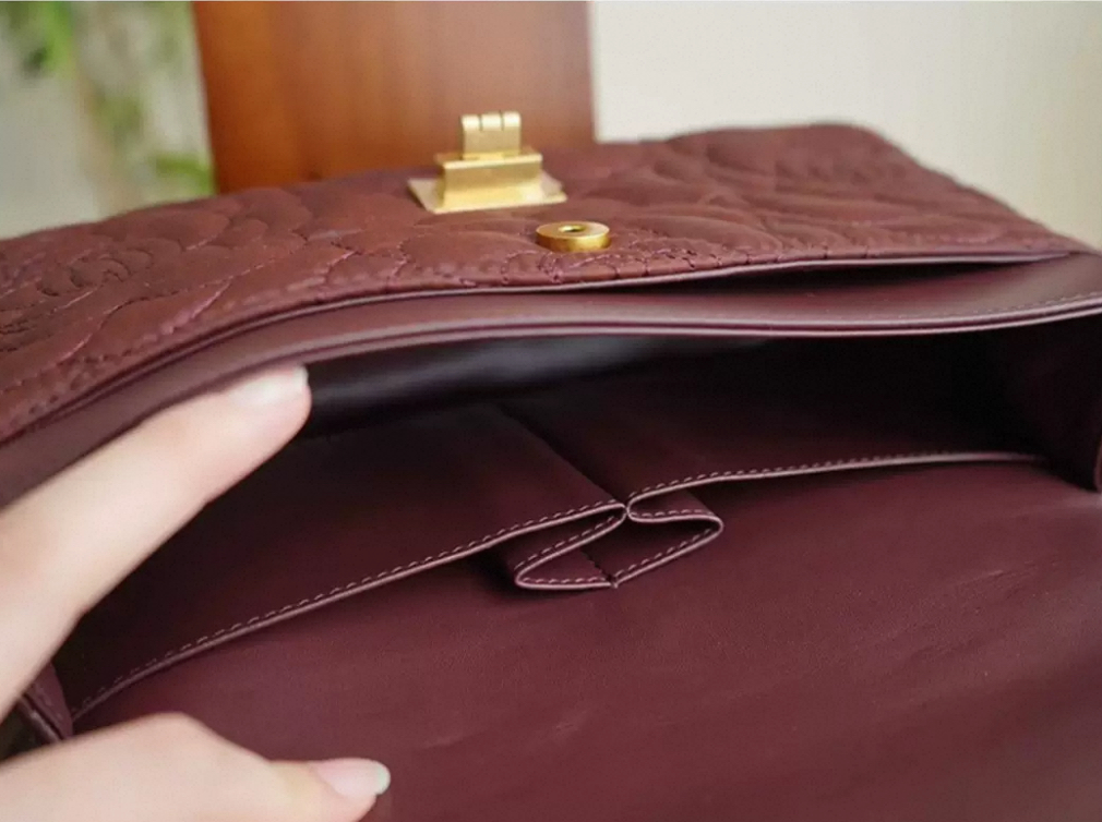 Guangdong Gauze Crossbody Bag - Brown - Image 3